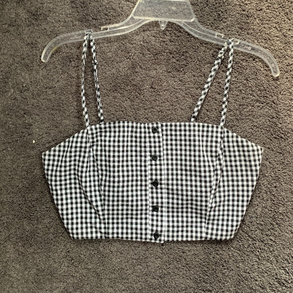 Gingham Crop Tank